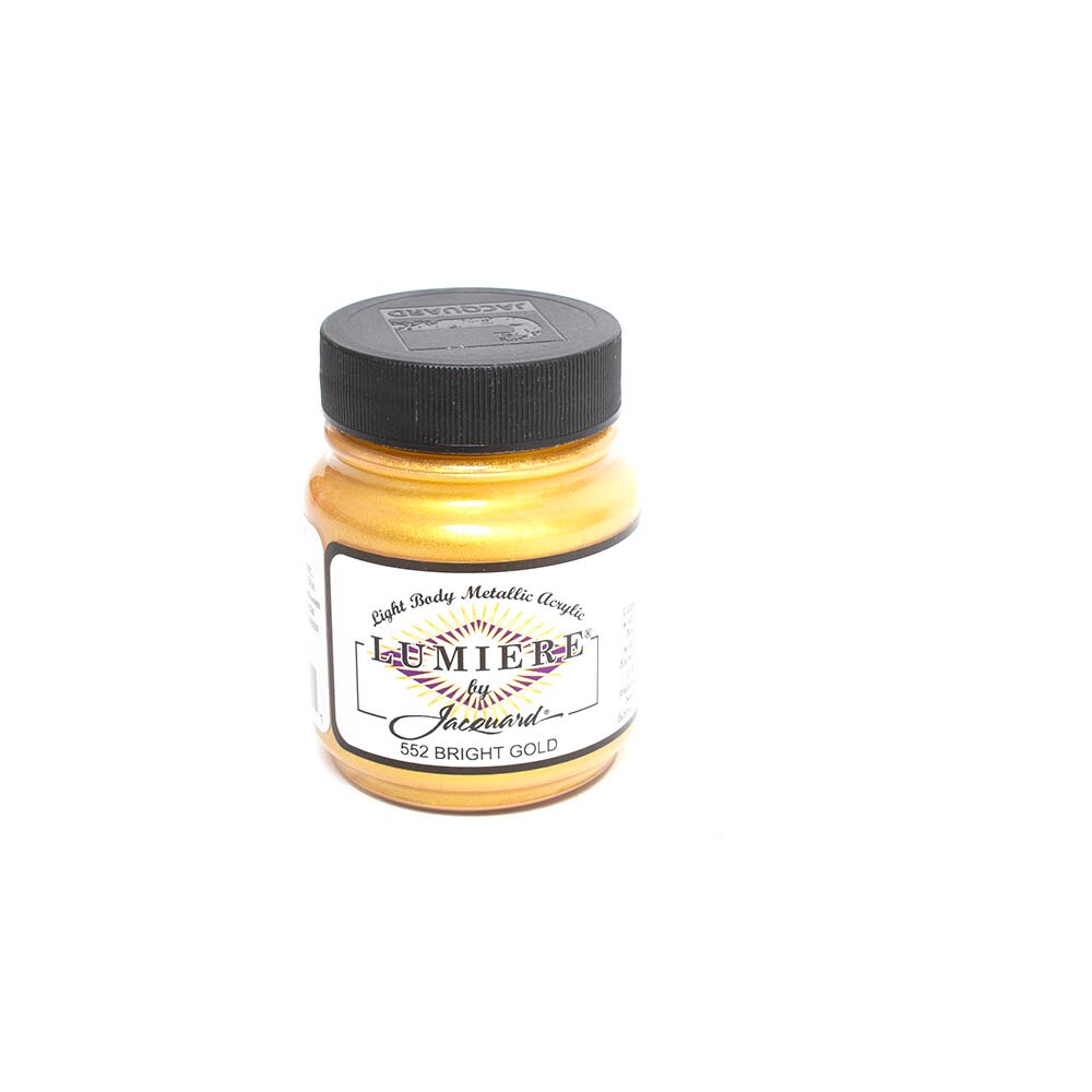 Jacquard, Acrylic, Art & School, Lumiere, Paint, 2.25 ounce, 106317, Bright Gold